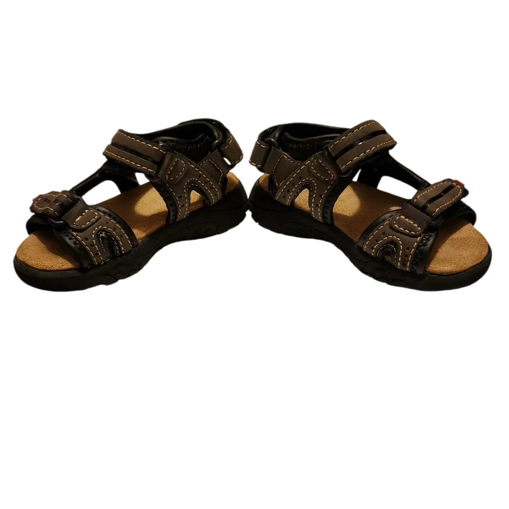 Thereabouts Leather Memory Foam Boys Toddlers Velcro Strap‎ Sandals Adjustable